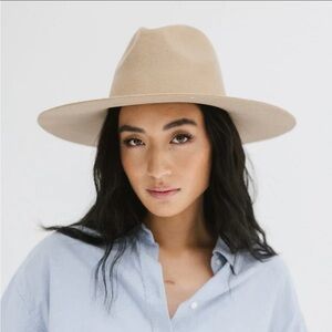 Gigi Pip Emma Wide Brim Fedora Tan
